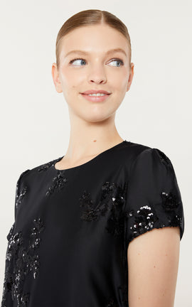 Floral Sequin Marullo Dress