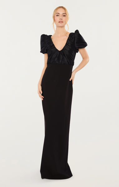 yourmle PUFF SLEEVE RIBBON DRESS ブラック PUFF SLEEVE RIBBON DRESS