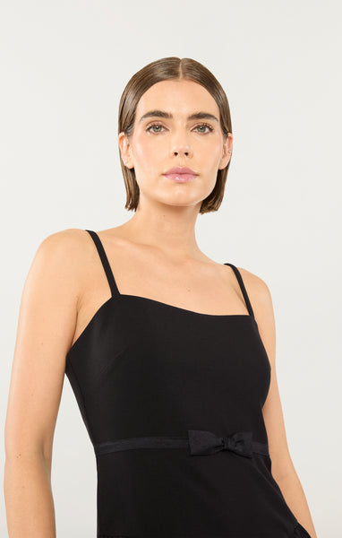 likely a line dress Kiara Ankle Length Dress In Black – Rhea Costa main image 0