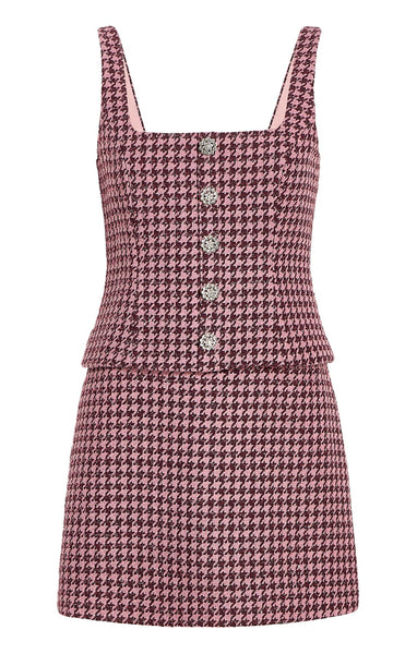 calissa maxi dress LIKELY Calissa Houndstooth Minidress in Mauvewood Multi at Nordstrom, Size 2