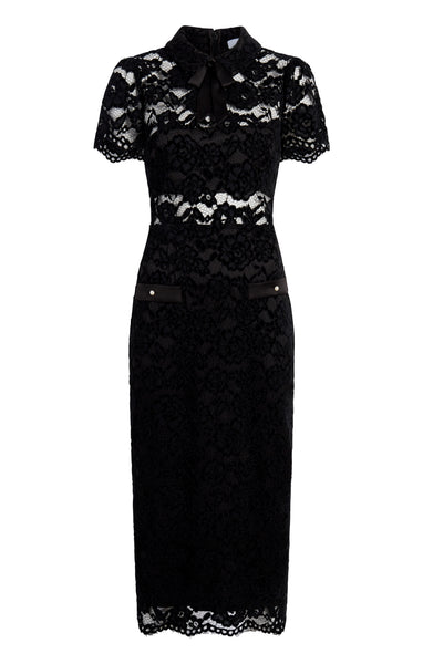 Likely Women's Randy Fitted Lace Midi-Dress - Black