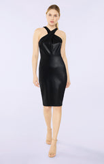 Faux Leather Carolyn Dress