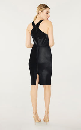 Faux Leather Carolyn Dress