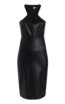 Faux Leather Carolyn Dress