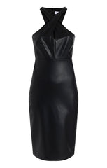 Faux Leather Carolyn Dress