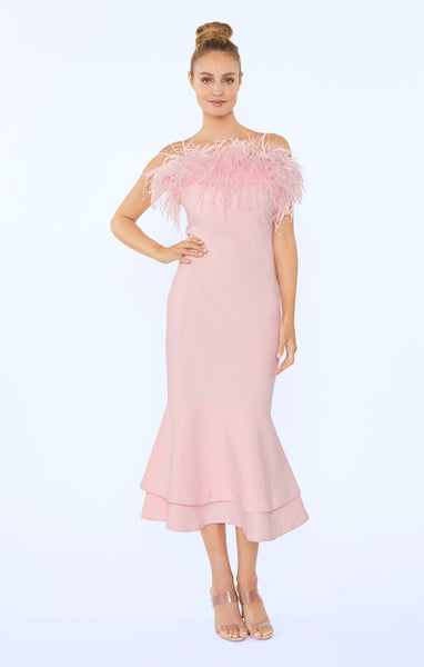 Feather Midi Aurora Dress 00 / Rose Shadow