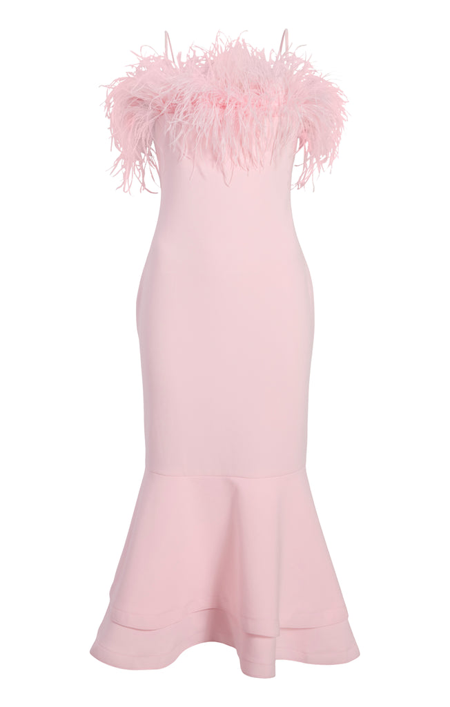 Optional title display Feather Midi Aurora Dress