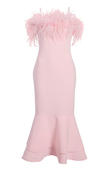 Feather Midi Aurora Dress 00 / Rose Shadow