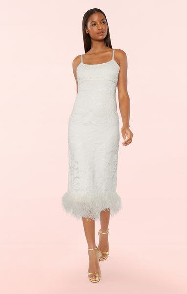 Likely Midi Mari Dress | White | Size 8