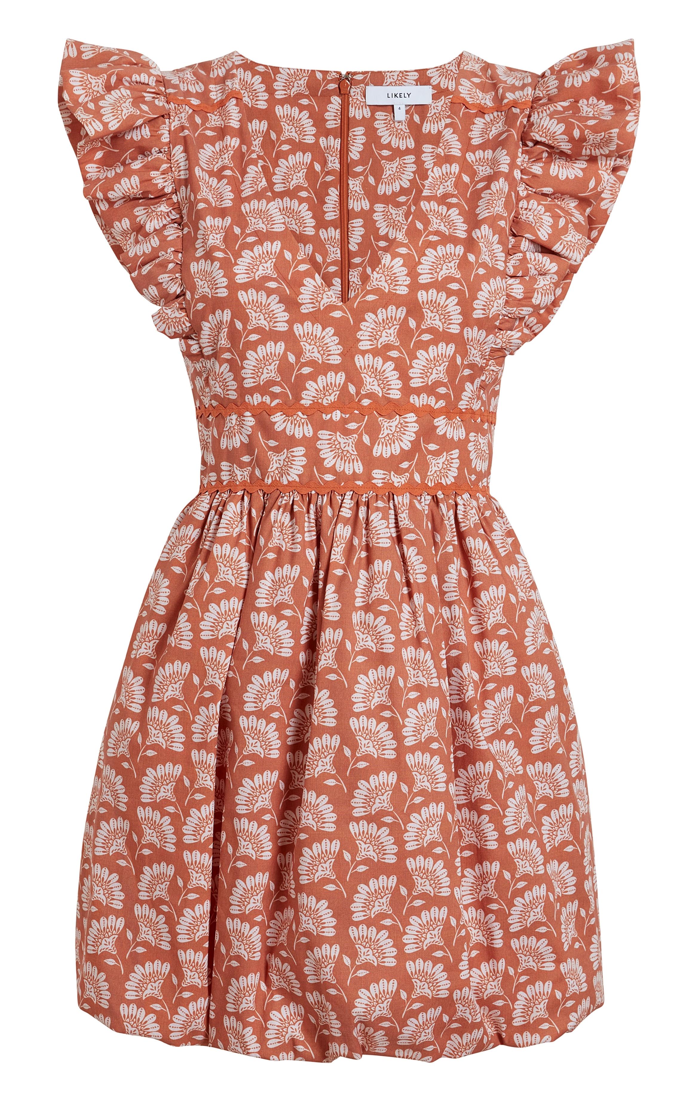likely orange dress Likely Dune Midi Dress | Orange