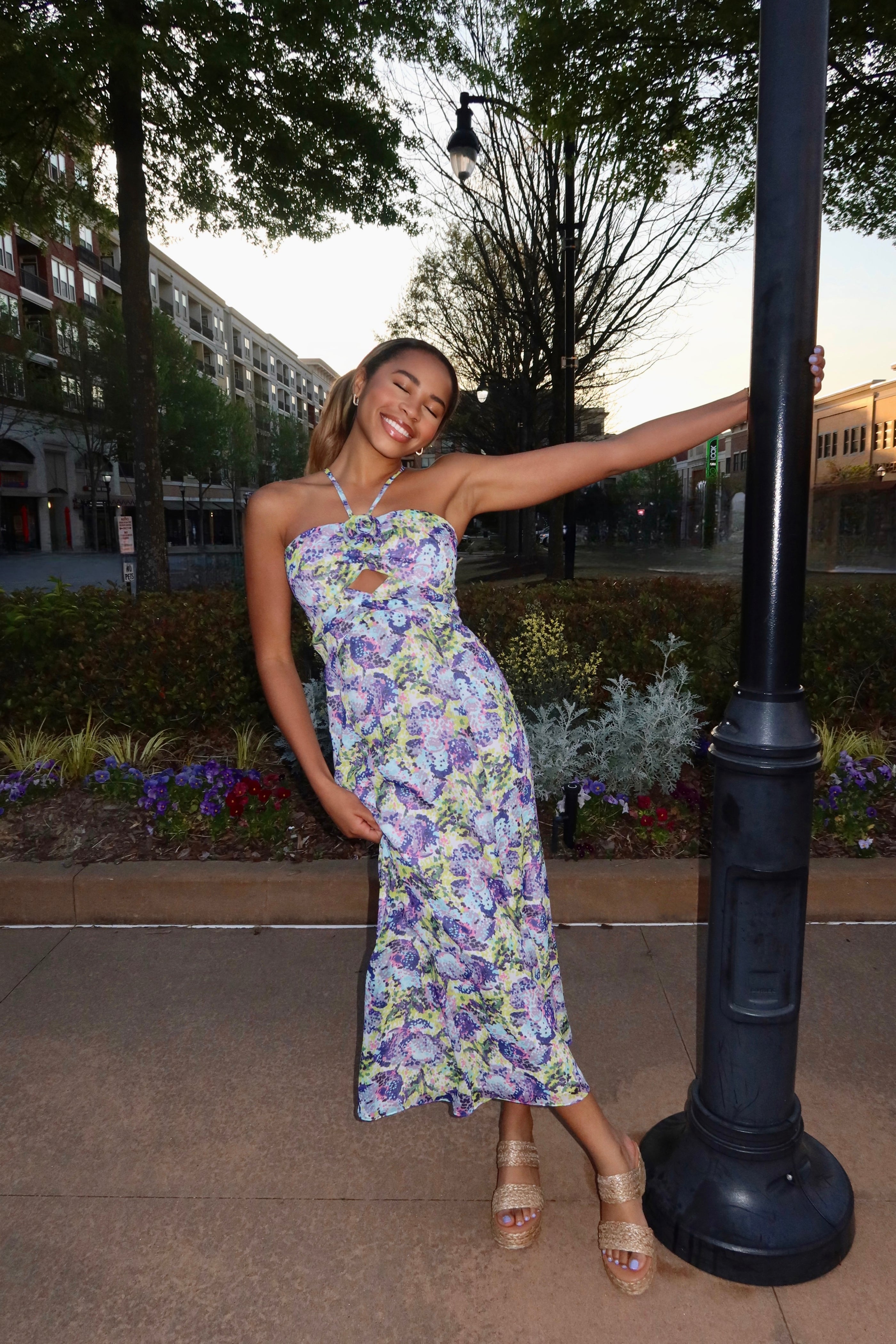 Gorman Dress 14 / Deep Blue/Lavender Multi Gorman Dress 14 / Deep Blue/Lavender Multi