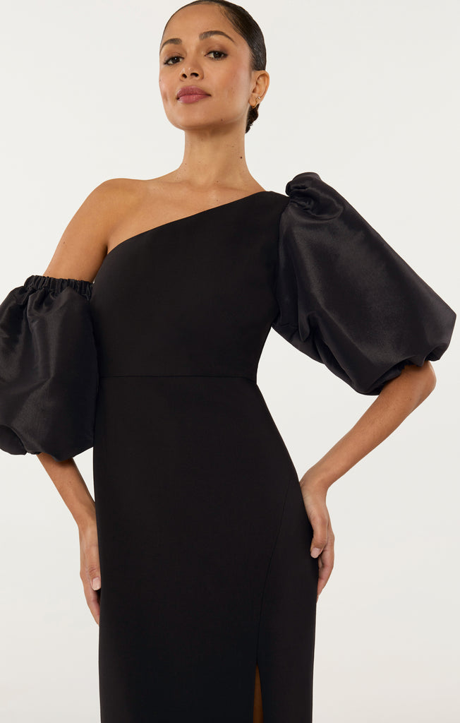 Natasha Ruched Dress - Black