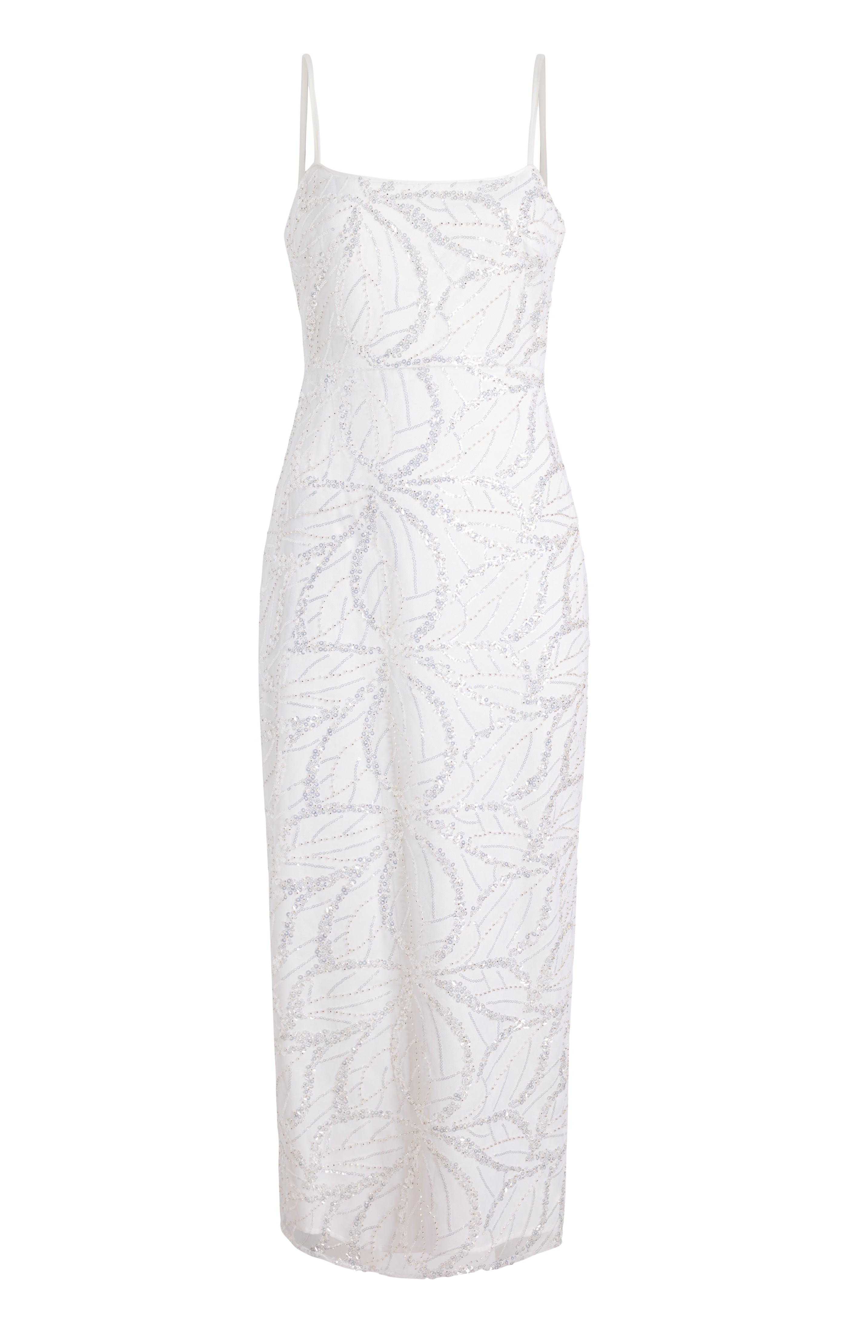 LIKELY Leala Sequined Midi Dress - White LIKELY Leala Sequined Midi Dress - White