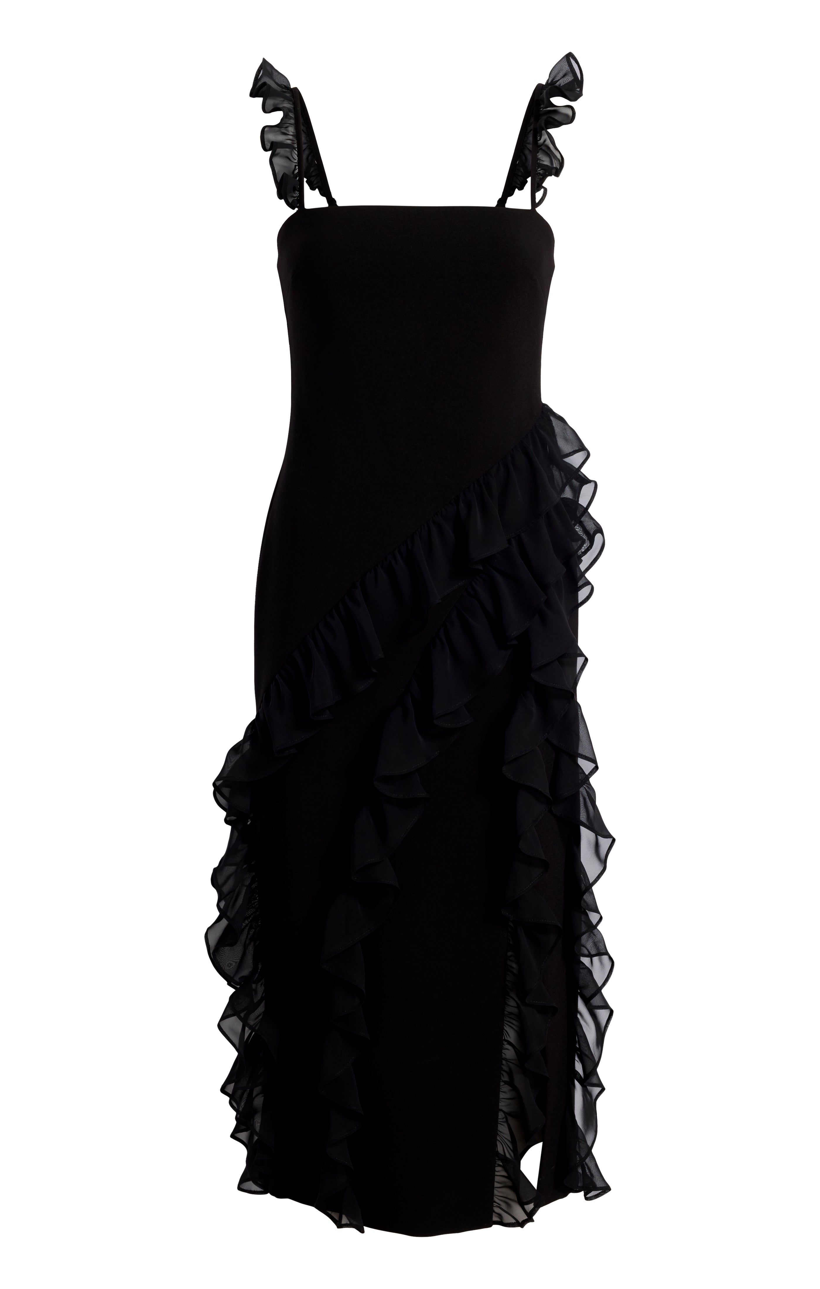 mandi maxi dress MANDI CROSS NECK CUTOUT MAXI DRESS - BLACK