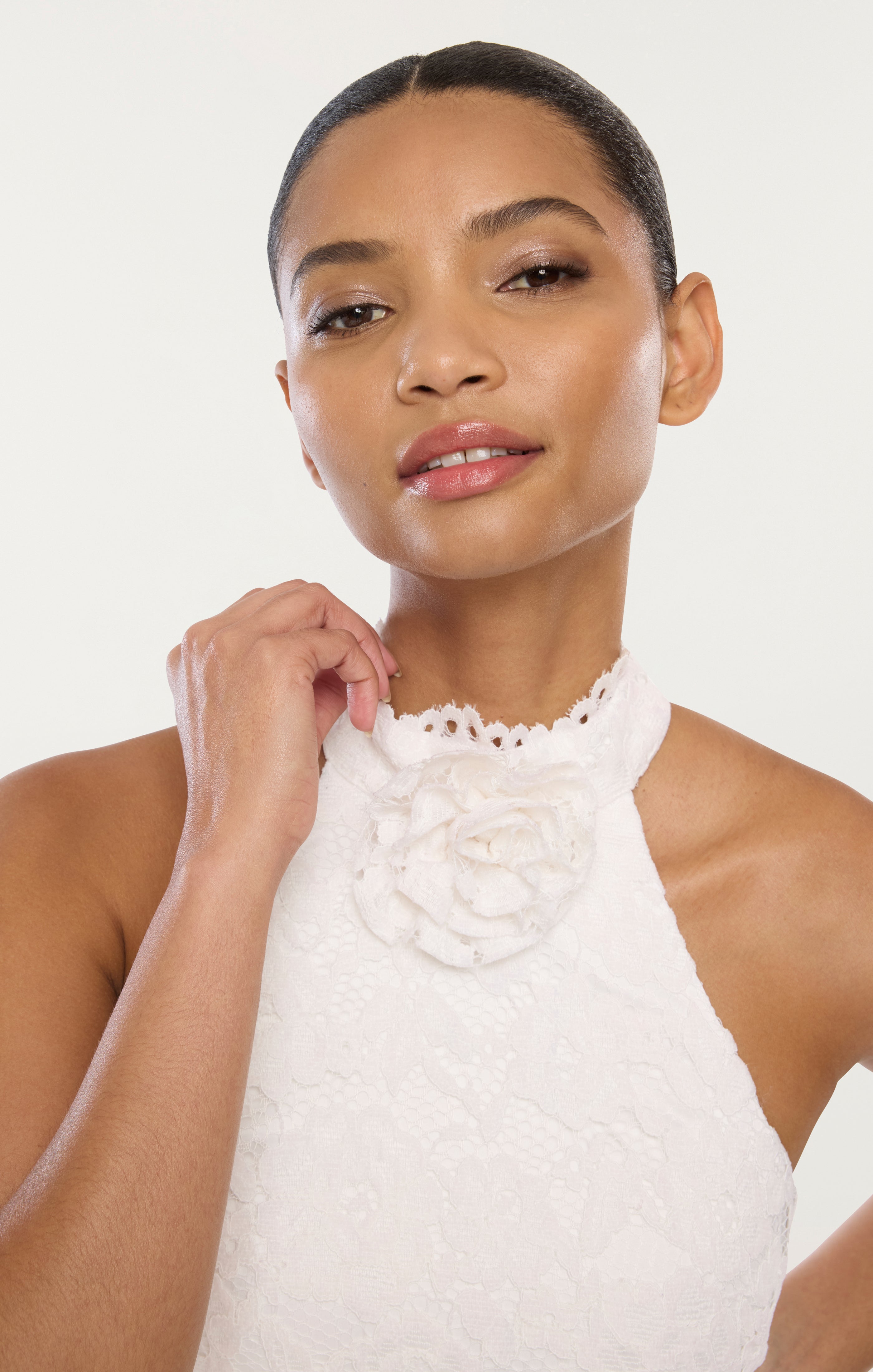 likely lace dress Likely Women's Carena Lace Belted Midi-Dress - White