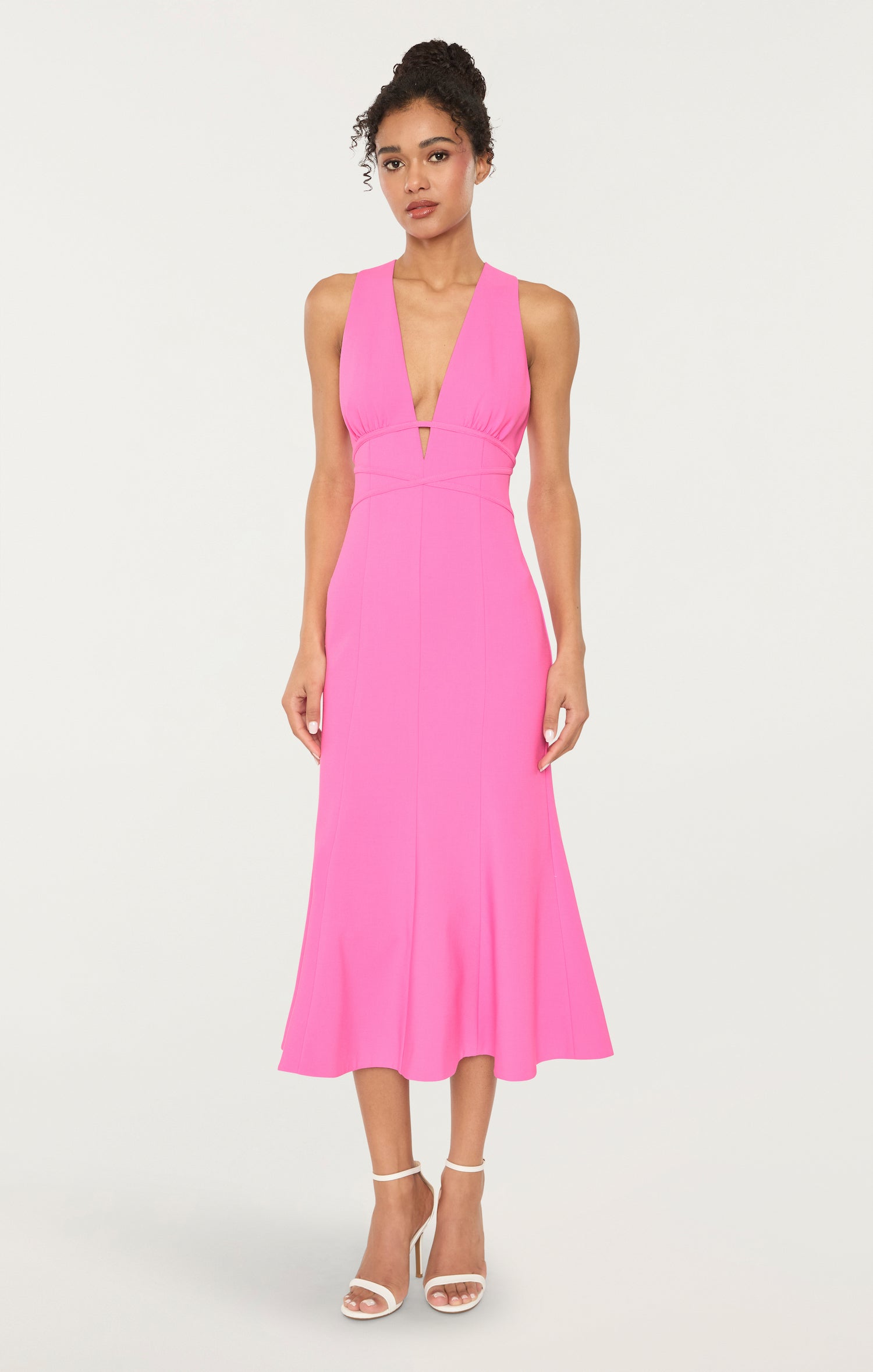 pink roman dress Roman Pink Shimmer Plisse Wrap Dress US 14 Womens