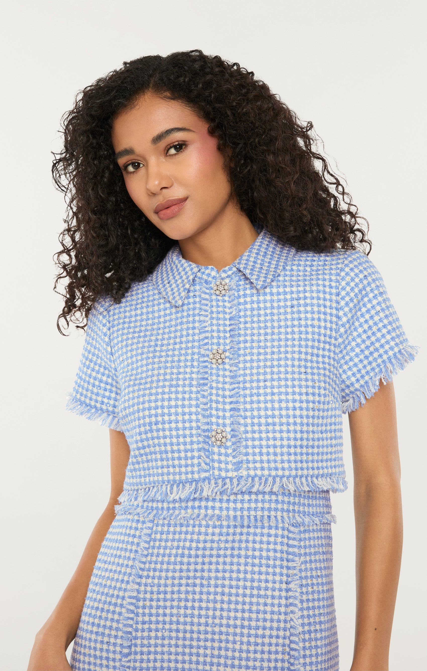 LIKELY Women's Daisy Gingham Tweed Minidress - Blue Multi - Size 6 LIKELY Women's Daisy Gingham Tweed Minidress - Blue Multi - Size 6