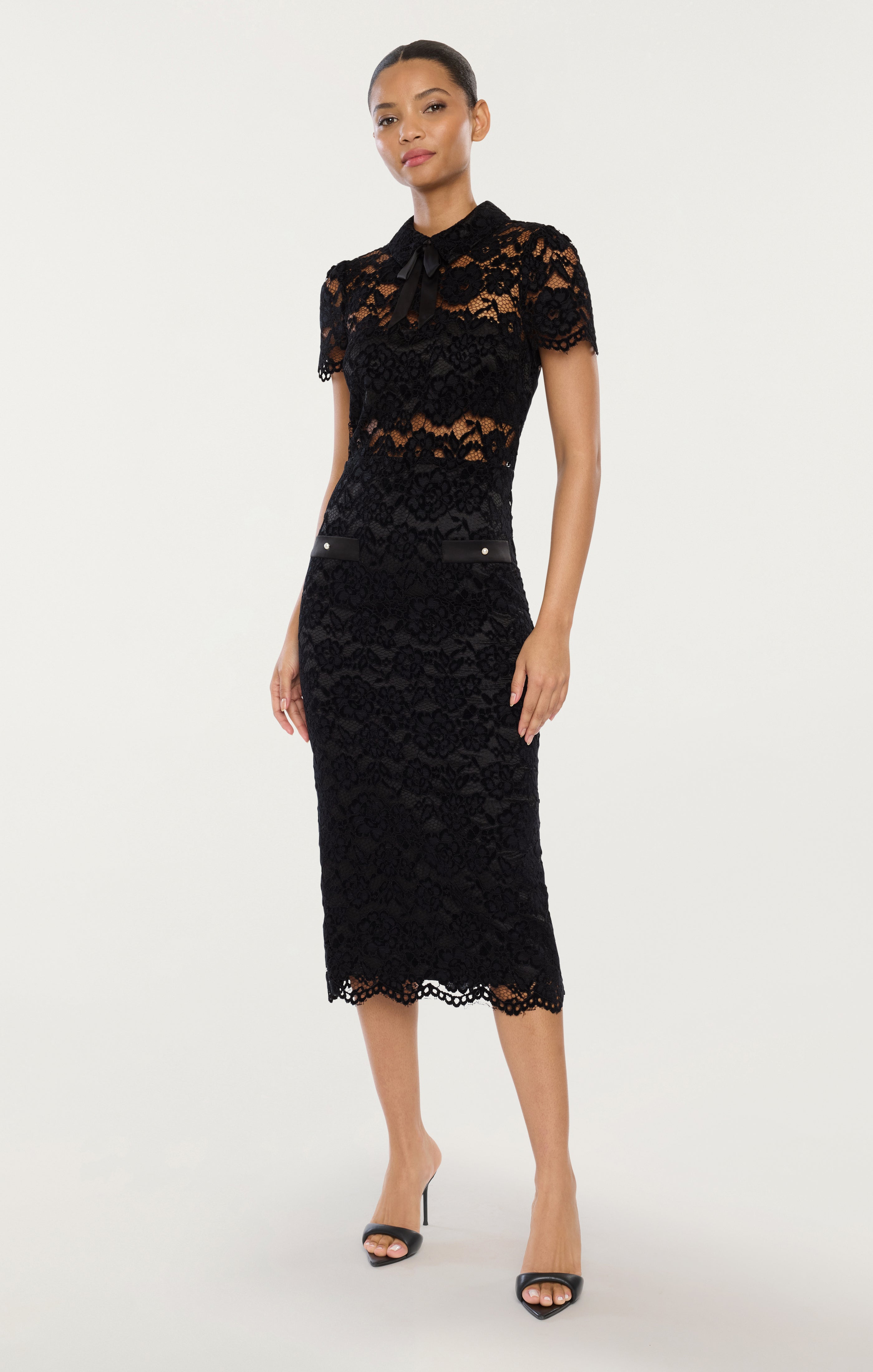 nadalia midi dress black Nadalia Midi Dress Black