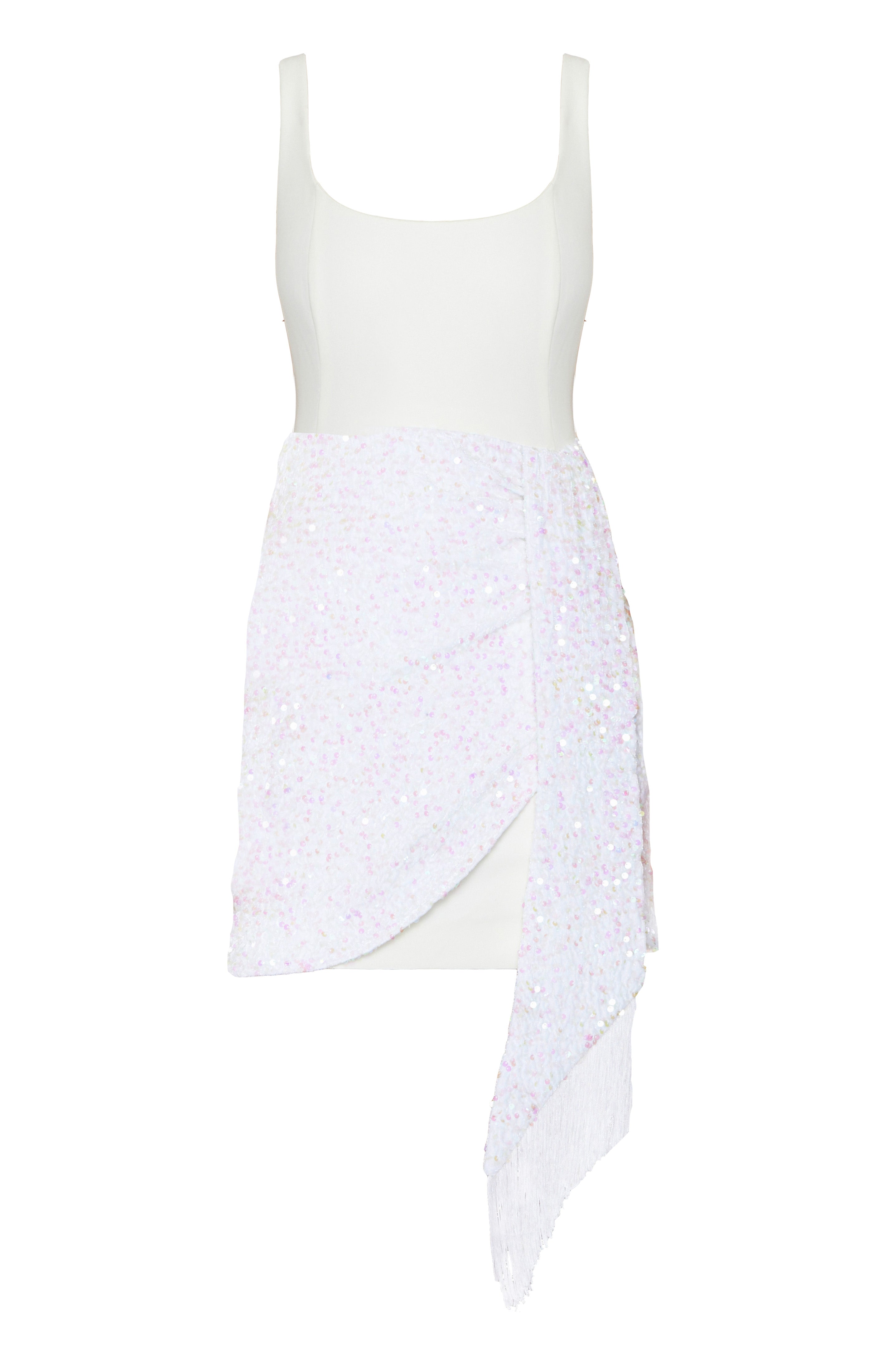 Likely Womens Sequined Mini Cocktail and Party Dress, White Likely Womens Sequined Mini Cocktail and Party Dress, White