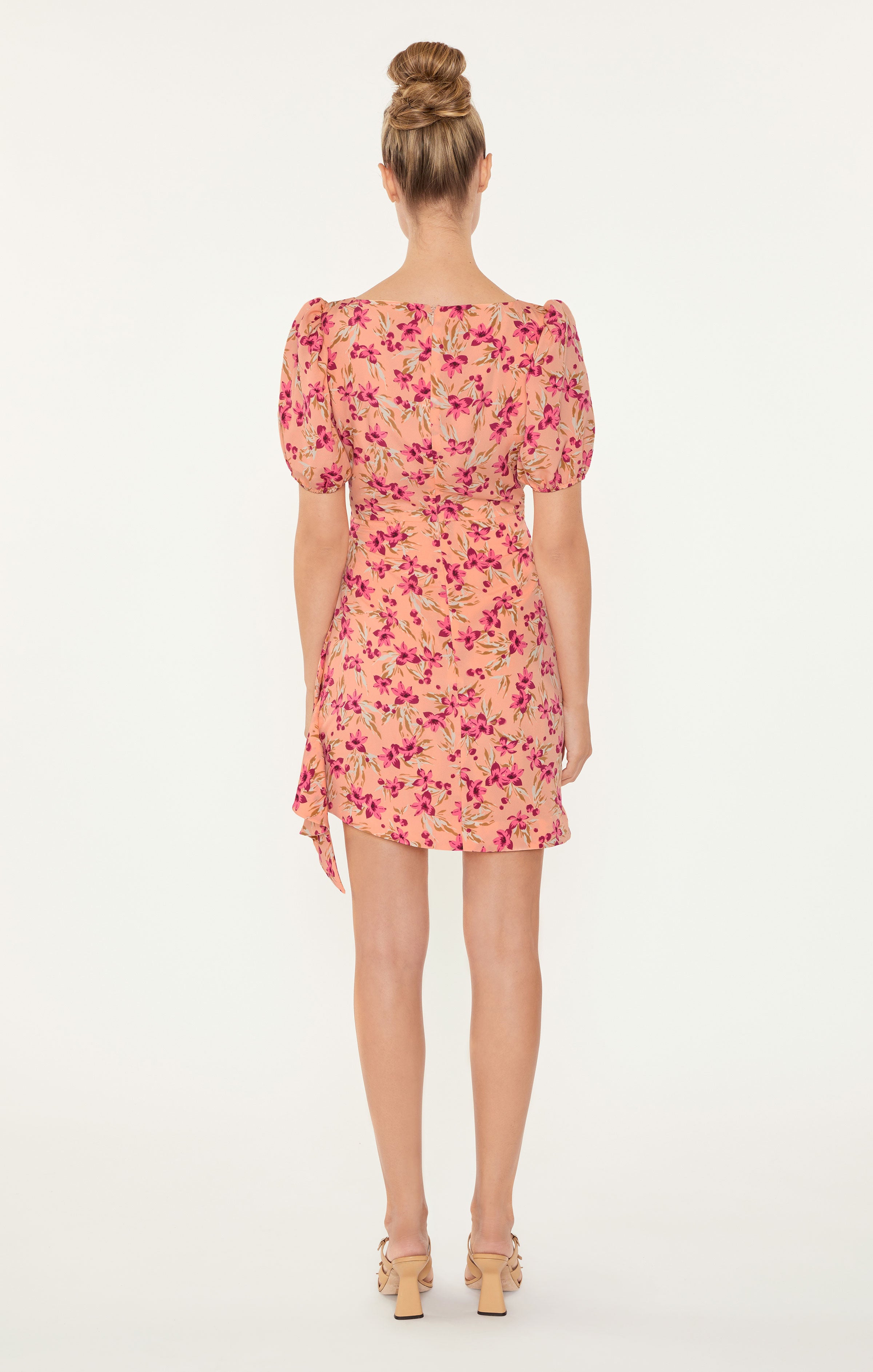 cara cara pink floral dress Cara Cara Alba Floral Fit-&-Flare Midi Dress
