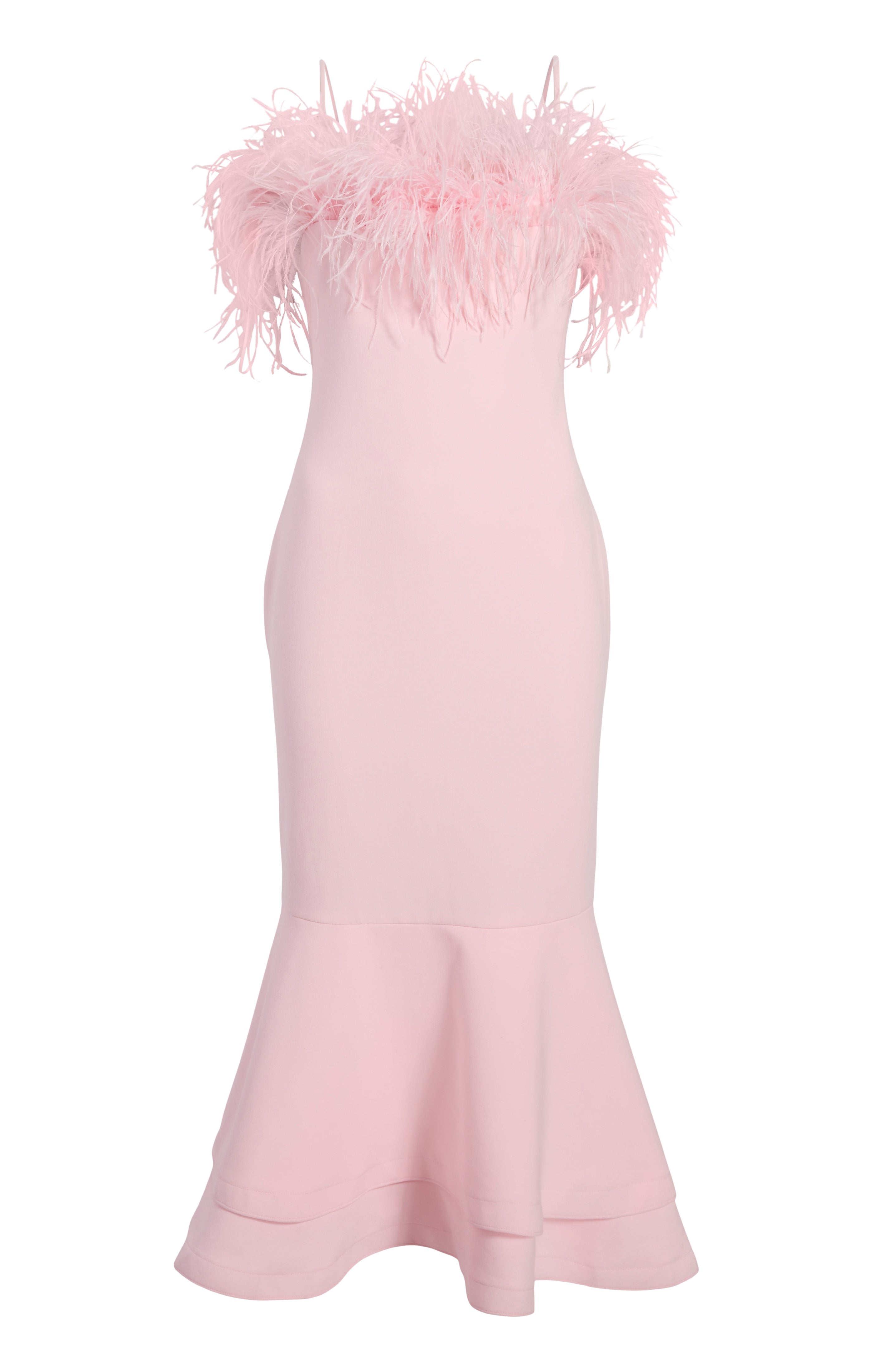 Feather Midi Aurora Dress 00 / Rose Shadow Feather Midi Aurora Dress 00 / Rose Shadow