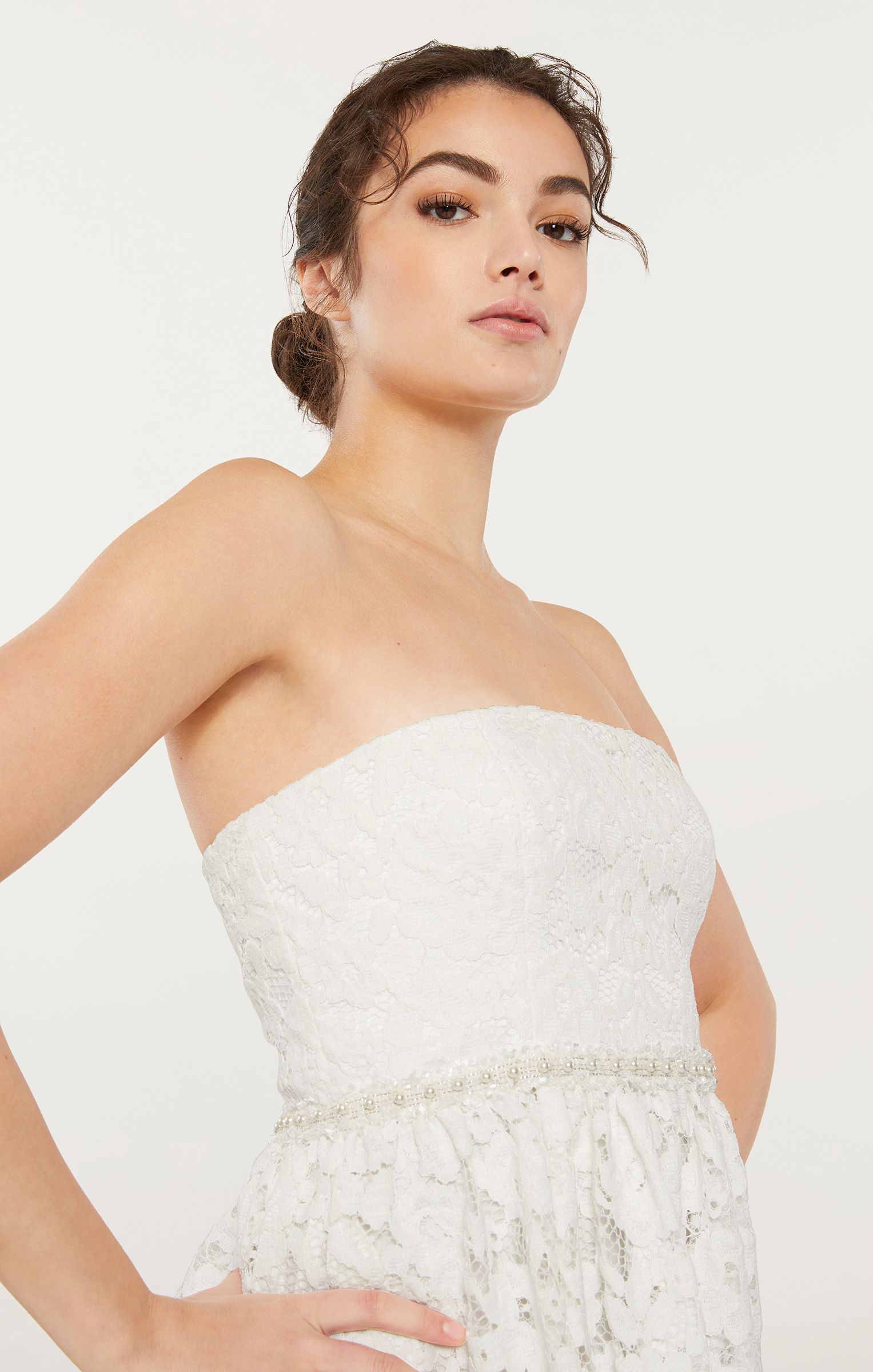 Likely Women's Anastasia Strapless Lace Minidress - White