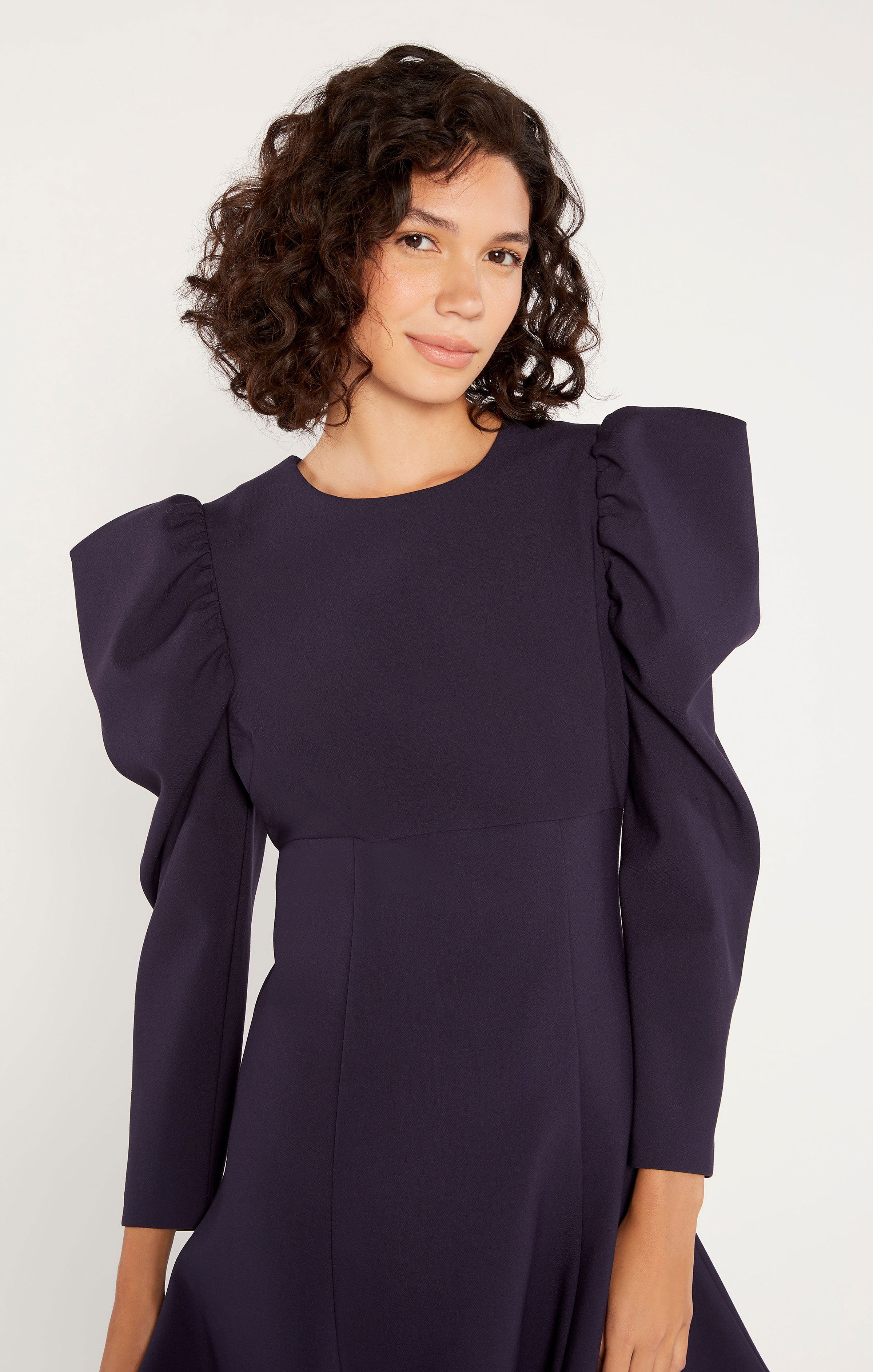 likely long sleeve alia dress LIKELY Alia Long Sleeve Fit & Flare Cocktail Dress in Navy