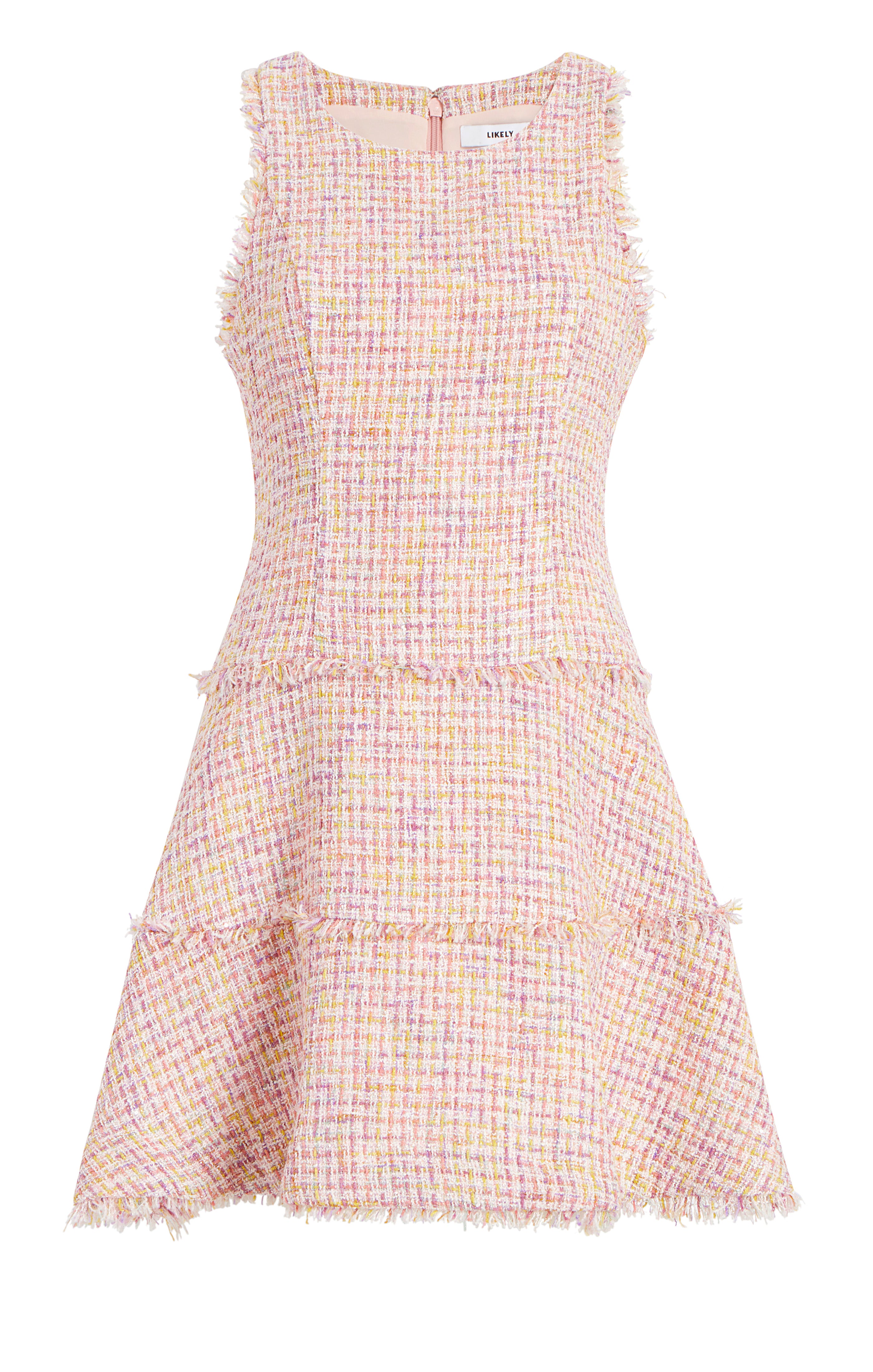 Dress - Glittered tweed, pink & multicolor — Fashion