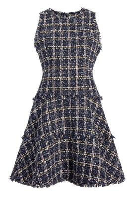 Multi Tweed Jewel Dress